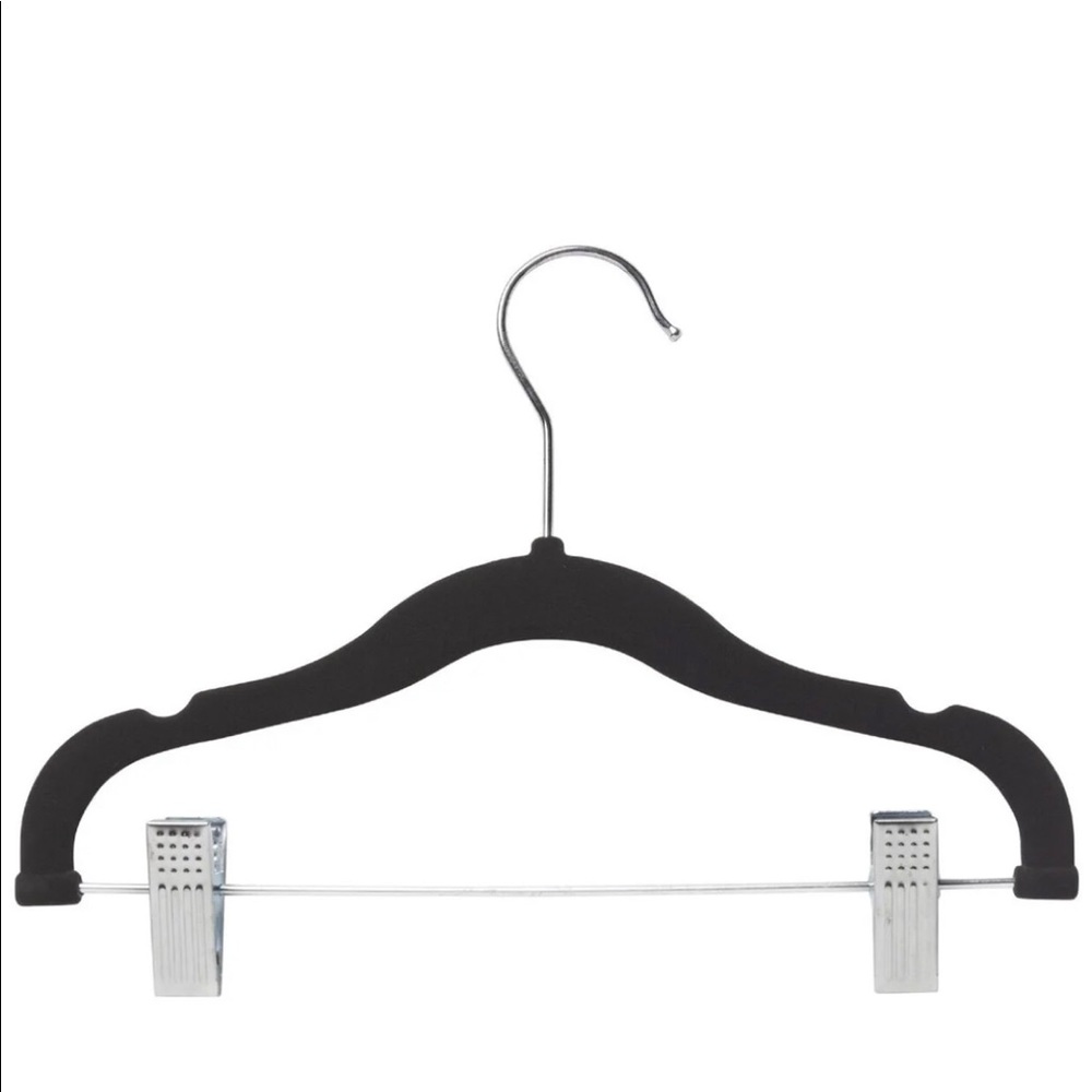 Children’s Velvet Pant Hangers-Black. Set of 14. - Picture 6 of 7